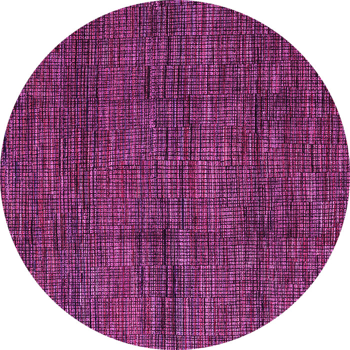 Round Machine Washable Abstract Pink Modern Rug, wshabs4546pnk