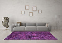 Machine Washable Abstract Purple Modern Rug, wshabs4546pur