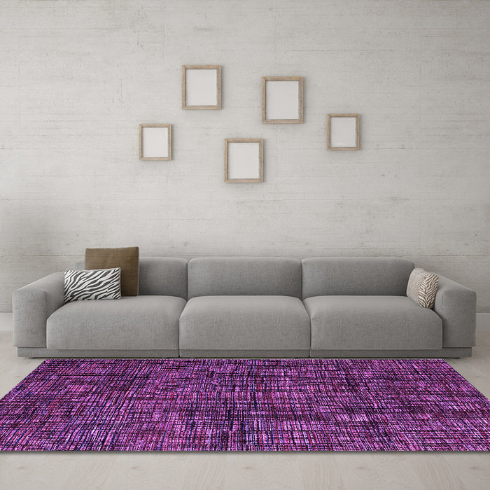 Machine Washable Abstract Purple Modern Area Rugs in a Living Room, wshabs4546pur