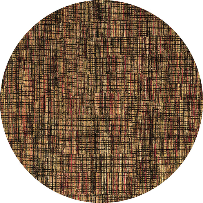 Round Abstract Brown Modern Rug, abs4546brn