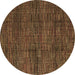 Round Machine Washable Abstract Brown Modern Rug, wshabs4546brn