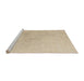 Sideview of Machine Washable Abstract Camel Brown Rug, wshabs4547