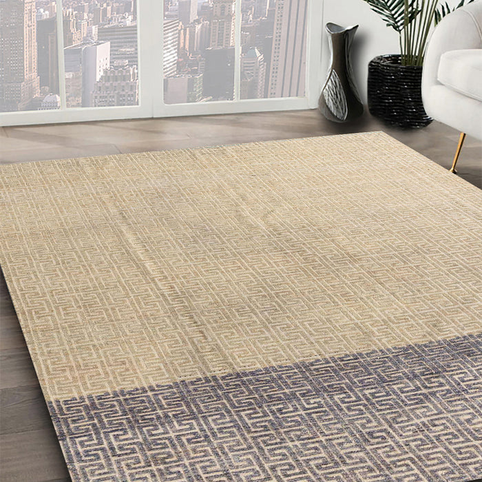 Machine Washable Abstract Camel Brown Rug in a Family Room, wshabs4547