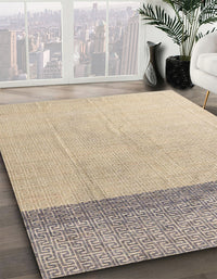 Abstract Camel Brown Solid Rug, abs4547