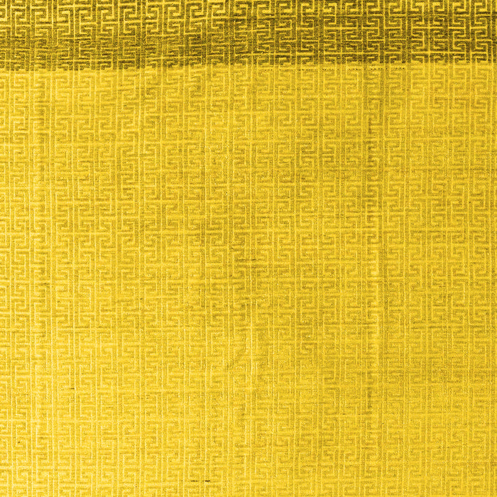 Machine Washable Solid Yellow Modern Rug, wshabs4547yw