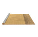 Sideview of Machine Washable Solid Brown Modern Rug, wshabs4547brn