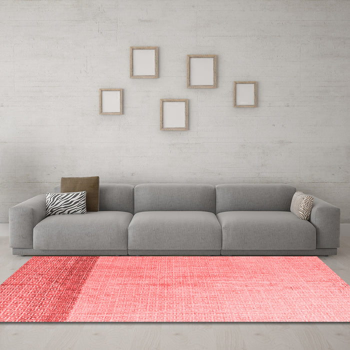Modern Red Washable Rugs