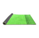 Sideview of Solid Green Modern Rug, abs4547grn