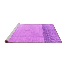 Sideview of Machine Washable Solid Purple Modern Area Rugs, wshabs4547pur