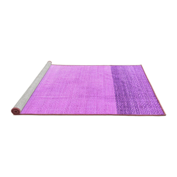 Sideview of Machine Washable Solid Purple Modern Area Rugs, wshabs4547pur