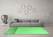 Machine Washable Solid Emerald Green Modern Area Rugs in a Living Room,, wshabs4547emgrn