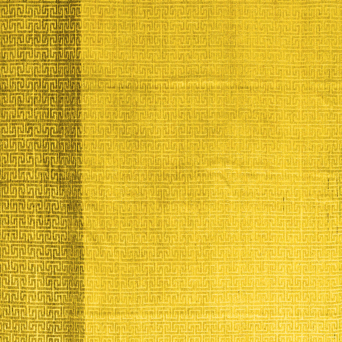Square Solid Yellow Modern Rug, abs4547yw