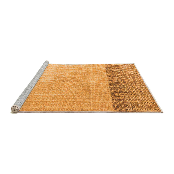 Sideview of Machine Washable Solid Orange Modern Area Rugs, wshabs4547org