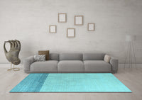 Machine Washable Solid Light Blue Modern Rug, wshabs4547lblu