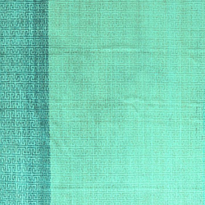 Square Machine Washable Solid Turquoise Modern Area Rugs, wshabs4547turq