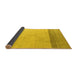 Sideview of Solid Yellow Modern Rug, abs4547yw