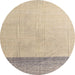 Round Abstract Camel Brown Solid Rug, abs4547