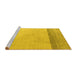 Sideview of Machine Washable Solid Yellow Modern Rug, wshabs4547yw