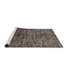 Sideview of Machine Washable Abstract Midnight Gray Rug, wshabs4548