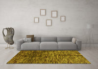 Machine Washable Abstract Yellow Modern Rug, wshabs4548yw