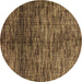 Round Machine Washable Abstract Brown Modern Rug, wshabs4548brn