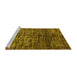 Sideview of Machine Washable Abstract Yellow Modern Rug, wshabs4548yw