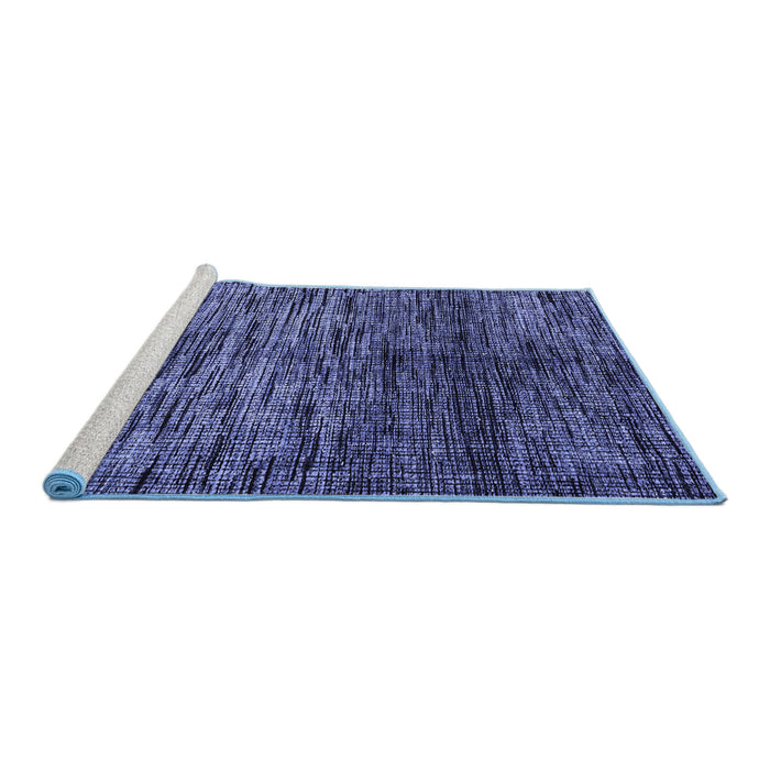 Sideview of Machine Washable Abstract Blue Modern Rug, wshabs4548blu