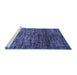 Sideview of Machine Washable Abstract Blue Modern Rug, wshabs4548blu