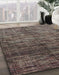 Abstract Mid Gray Modern Rug in Family Room, abs4548