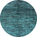 Round Machine Washable Abstract Light Blue Modern Rug, wshabs4548lblu