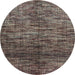 Round Machine Washable Abstract Midnight Gray Rug, wshabs4548