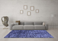 Machine Washable Abstract Blue Modern Rug, wshabs4548blu