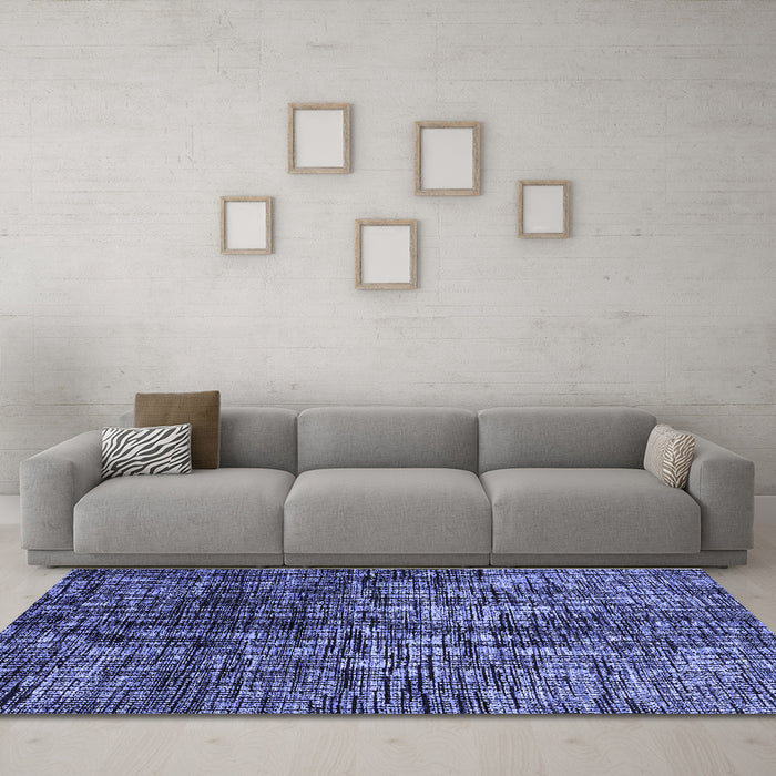 Machine Washable Abstract Blue Modern Rug in a Living Room, wshabs4548blu