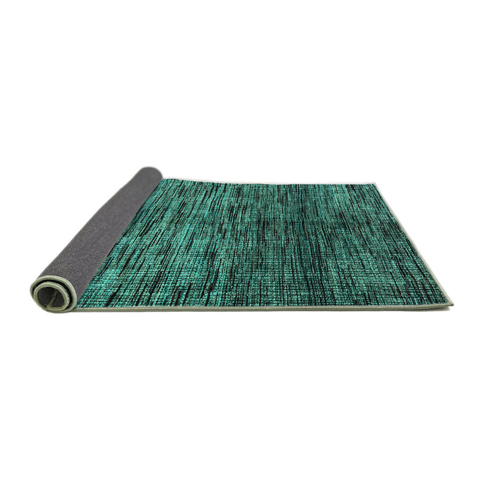 Sideview of Abstract Turquoise Modern Rug, abs4548turq