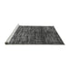 Sideview of Machine Washable Abstract Gray Modern Rug, wshabs4548gry