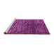 Sideview of Machine Washable Abstract Pink Modern Rug, wshabs4548pnk