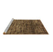 Sideview of Machine Washable Abstract Brown Modern Rug, wshabs4548brn