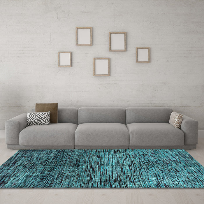 Machine Washable Abstract Light Blue Modern Rug in a Living Room, wshabs4548lblu