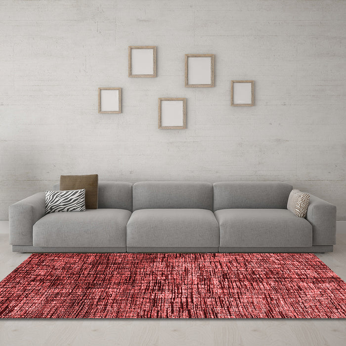 Modern Red Washable Rugs