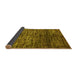 Sideview of Abstract Yellow Modern Rug, abs4548yw