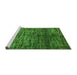 Sideview of Machine Washable Abstract Green Modern Area Rugs, wshabs4548grn