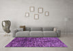 Machine Washable Abstract Purple Modern Area Rugs in a Living Room, wshabs4548pur