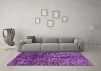 Machine Washable Abstract Purple Modern Rug, wshabs4548pur