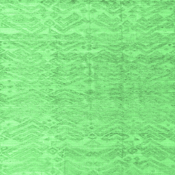 Square Machine Washable Solid Emerald Green Modern Area Rugs, wshabs4549emgrn