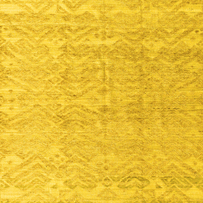 Machine Washable Solid Yellow Modern Rug, wshabs4549yw