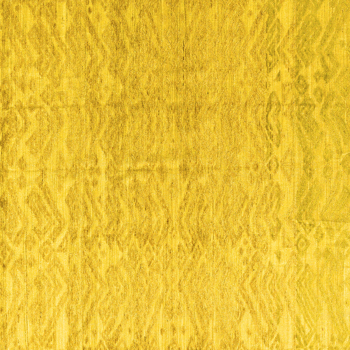 Square Machine Washable Solid Yellow Modern Rug, wshabs4549yw