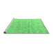 Sideview of Machine Washable Solid Emerald Green Modern Area Rugs, wshabs4549emgrn