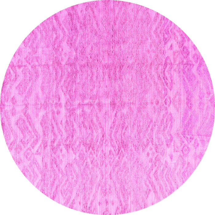 Round Solid Pink Modern Rug, abs4549pnk