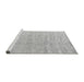 Sideview of Machine Washable Solid Gray Modern Rug, wshabs4549gry