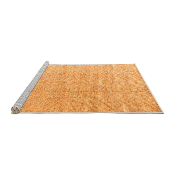 Sideview of Machine Washable Solid Orange Modern Area Rugs, wshabs4549org